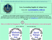 Tablet Screenshot of lacemaking.com
